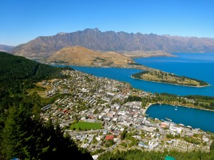 View of Queenstown from the Sky View Trail.
