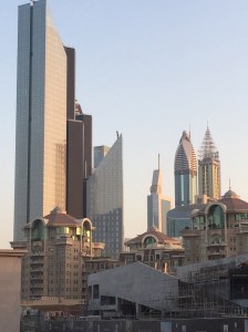 My hotel, the Murooj Rotana, and backdrop of the city.