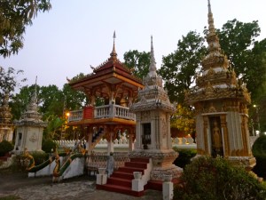 Buddhist Temple along the streets of Vientiane.