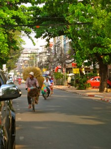 The streets of Vientiane.