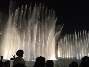 Fountain display at the Dubai Mall