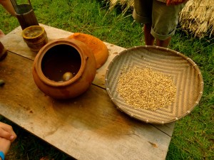 The egg test to ensure our water has enough salt before testing which will be the best rice to use. 